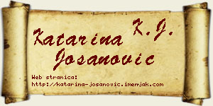 Katarina Jošanović vizit kartica